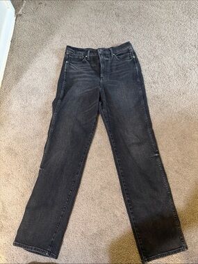 Express Black Straight-Leg Jeans for Women